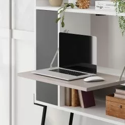 Hylly Linento Furniture Tatti, Valkoinen/beige -Huonekalut myymälä LIFU855DTE4801 8