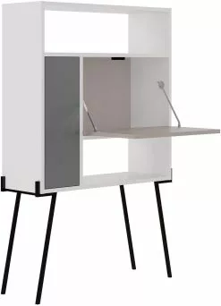 Hylly Linento Furniture Tatti, Valkoinen/beige -Huonekalut myymälä LIFU855DTE4801 9