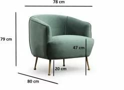 Nojatuoli Linento Furniture Piccoli, Vihreä -Huonekalut myymälä LIFU859FTN1744 4