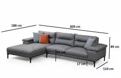 Divaanisohva Linento Furniture Hollywood, Vasen, Eri Värejä -Huonekalut myymälä LIFU859FTN2026 3