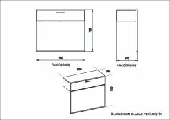 Sivupöytä Linento Furniture Polka, Eri Värejä -Huonekalut myymälä LIFU875ZNA3508 5