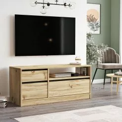 TV-taso Linento Furniture LV7, Ruskea/musta -Huonekalut myymälä LIFU921YRD1114 3