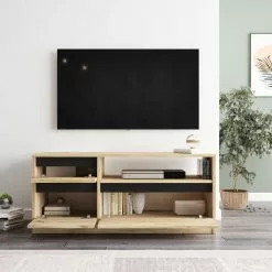 TV-taso Linento Furniture LV7, Ruskea/musta -Huonekalut myymälä LIFU921YRD1114 5