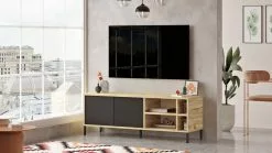 TV-taso Linento Furniture LV8, Ruskea/musta 10 TV-taso Linento Furniture LV8, Ruskea/musta -Huonekalut myymälä LIFU921YRD1115 4