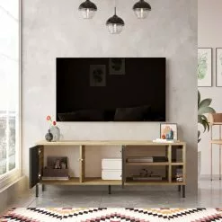 TV-taso Linento Furniture LV8, Ruskea/musta 11 TV-taso Linento Furniture LV8, Ruskea/musta -Huonekalut myymälä LIFU921YRD1115 5