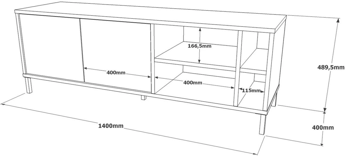 TV-taso Linento Furniture LV8, Ruskea/musta 7 TV-taso Linento Furniture LV8, Ruskea/musta - Image 7