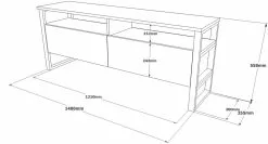 TV-taso Linento Furniture LV11, Puukuosi, Ruskea -Huonekalut myymälä LIFU921YRD1121 7