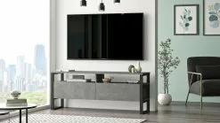 TV-taso Linento Furniture LV11, Kivikuosi, Hopeanharmaa -Huonekalut myymälä LIFU921YRD1122 4