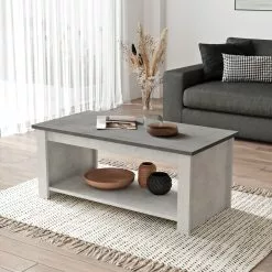 Sohvapöytä Linento Furniture LV14, Kivikuosi, Hopea/harmaa -Huonekalut myymälä LIFU921YRD1128 3