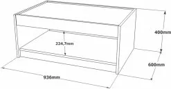 Sohvapöytä Linento Furniture LV16, Kivikuosi, Hopeanharmaa -Huonekalut myymälä LIFU921YRD1132 6