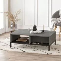 Sohvapöytä Linento Furniture LV18, Kivikuosi, Hopeanharmaa -Huonekalut myymälä LIFU921YRD1136 3