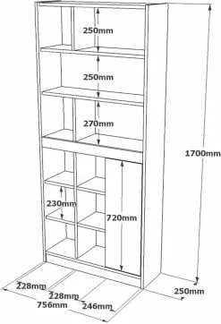 Kirjahylly Linento Furniture LV20, Eri Värejä -Huonekalut myymälä LIFU921YRD1139 7