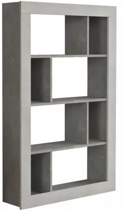 Kirjahylly Linento Furniture LV22, Hopeanharmaa/antrasiitti