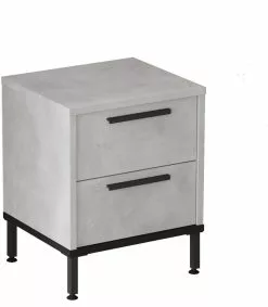 Yöpöytä Linento Furniture LV24, Kivikuosi, Hopeanharmaa