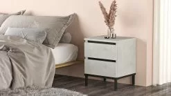 Yöpöytä Linento Furniture LV25, Kivikuosi, Hopeanharmaa 12 Yöpöytä Linento Furniture LV25, Kivikuosi, Hopeanharmaa -Huonekalut myymälä LIFU921YRD1149 5