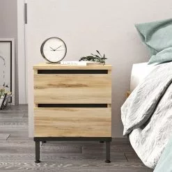 Yöpöytä Linento Furniture LV25, Puukuosi, Ruskea -Huonekalut myymälä LIFU921YRD1150 3