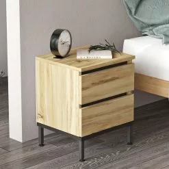 Yöpöytä Linento Furniture LV25, Puukuosi, Ruskea -Huonekalut myymälä LIFU921YRD1150 4