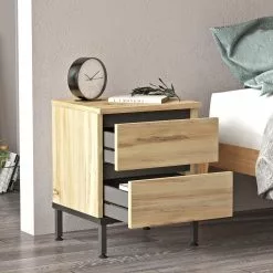 Yöpöytä Linento Furniture LV25, Puukuosi, Ruskea -Huonekalut myymälä LIFU921YRD1150 6