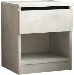 Yöpöytä Linento Furniture LV26, Hopeanharmaa