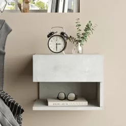 Yöpöytä Linento Furniture LV27, Hopeanharmaa -Huonekalut myymälä LIFU921YRD1153 6