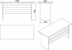Työpöytä Linento Furniture Vario A, Eri Värejä -Huonekalut myymälä LIFU956LCS1102 6