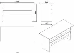 Työpöytä Linento Furniture Vario A, Eri Värejä -Huonekalut myymälä LIFU956LCS1103 5