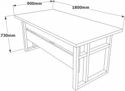 Työpöytä Linento Furniture MN01, Ruskea -Huonekalut myymälä LIFU956LCS1104 5