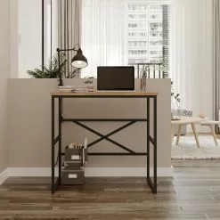 Työpöytä Linento Furniture VG19, Ruskea 8 Työpöytä Linento Furniture VG19, Ruskea -Huonekalut myymälä LIFU956LCS1115 3