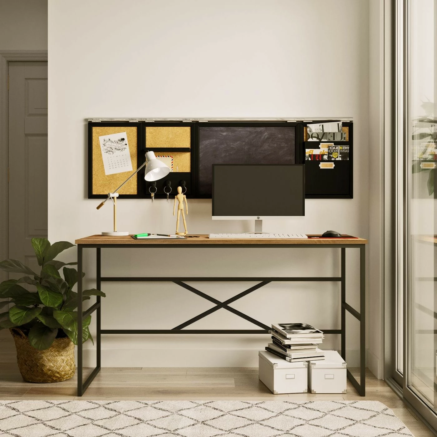 Työpöytä Linento Furniture VG24, Ruskea 3 Työpöytä Linento Furniture VG24, Ruskea - Image 3