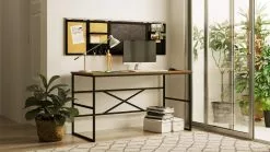 Työpöytä Linento Furniture VG24, Ruskea 10 Työpöytä Linento Furniture VG24, Ruskea -Huonekalut myymälä LIFU956LCS1118 5