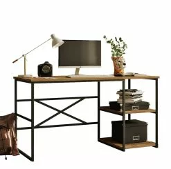 Työpöytä Linento Furniture VG25, Oikea, Ruskea