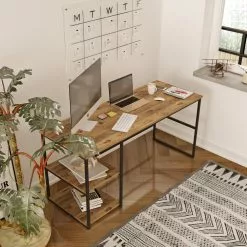 Työpöytä Linento Furniture VG29, Vasen, Ruskea -Huonekalut myymälä LIFU956LCS1123 4