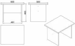 Sohvapöytä Linento Furniture Vario B, Valkoinen 9 Sohvapöytä Linento Furniture Vario B, Valkoinen -Huonekalut myymälä LIFU956LCS1203 5