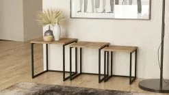 Sarjapöytä Linento Furniture VG7, 3-osainen, Ruskea -Huonekalut myymälä LIFU956LCS1205 5