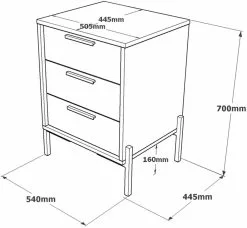 Lipasto Linento Furniture VS3, Ruskea/harmaa -Huonekalut myymälä LIFU956LCS1305 6