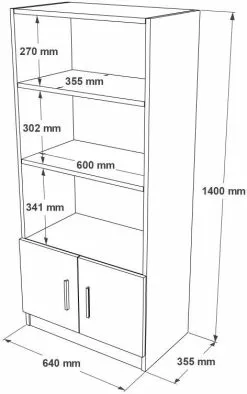 Kirjahylly Linento Furniture Vario D, Eri Värejä -Huonekalut myymälä LIFU956LCS1403 6