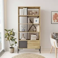 Kirjahylly Linento Furniture BO1, Eri Värejä -Huonekalut myymälä LIFU956LCS1406 3