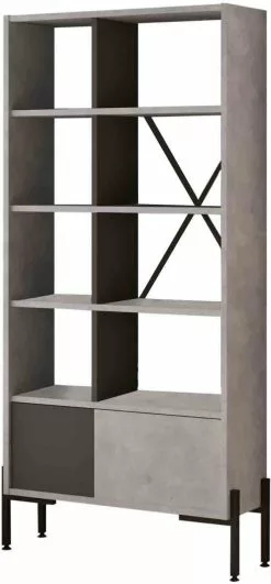 Kirjahylly Linento Furniture BO1, Vaaleanharmaa