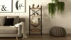 Kirjahylly Linento Furniture VG1, Ruskea -Huonekalut myymälä LIFU956LCS1411 4