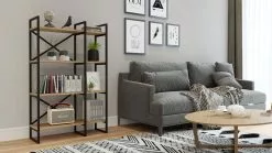 Kirjahylly Linento Furniture VG2, Ruskea/musta -Huonekalut myymälä LIFU956LCS1412 4