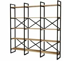 Kirjahylly Linento Furniture VG6, Ruskea/musta