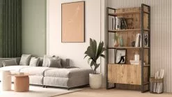 Kirjahylly Linento Furniture ML6, Ruskea -Huonekalut myymälä LIFU956LCS1419 4