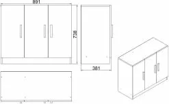 Matala Kaappi Linento Furniture Vario E, Valkoinen -Huonekalut myymälä LIFU956LCS1503 6