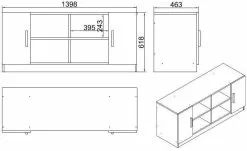 Säilytyskaluste Linento Furniture Vario F, Ruskea/musta -Huonekalut myymälä LIFU956LCS1505 6