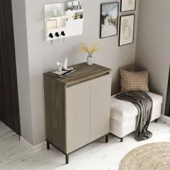 Sivukaappi Linento Furniture VE1, Ruskea -Huonekalut myymälä LIFU956LCS1512 5