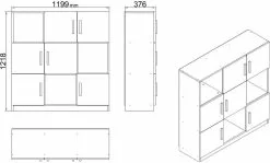 Kaapisto Linento Furniture VO7, Ruskea/musta -Huonekalut myymälä LIFU956LCS1518 16