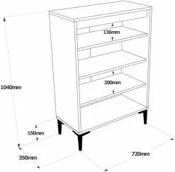 Kaappi Linento Furniture AR10, Ei Värejä -Huonekalut myymälä LIFU956LCS1526 6