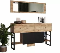 Sivupöytä Ja Peili Linento Furniture ML26, Ruskea -Huonekalut myymälä LIFU956LCS1541 4