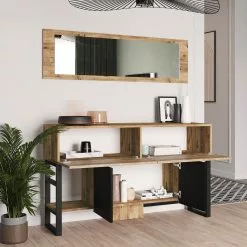 Sivupöytä Ja Peili Linento Furniture ML26, Ruskea -Huonekalut myymälä LIFU956LCS1541 5