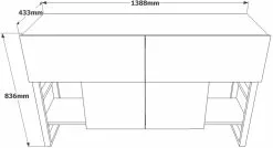 Sivupöytä Ja Peili Linento Furniture ML26, Ruskea -Huonekalut myymälä LIFU956LCS1541 6
